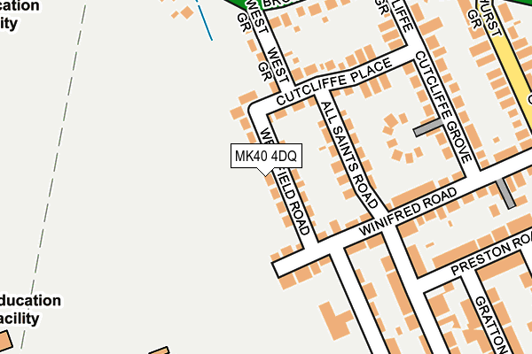 MK40 4DQ map - OS OpenMap – Local (Ordnance Survey)