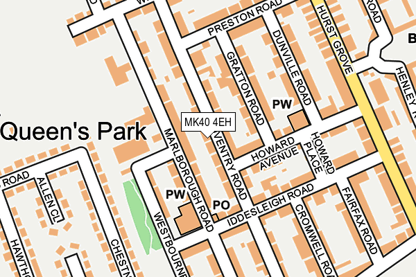 MK40 4EH map - OS OpenMap – Local (Ordnance Survey)