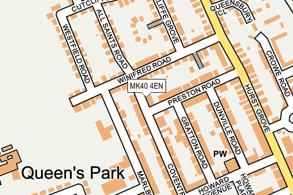 MK40 4EN map - OS OpenMap – Local (Ordnance Survey)