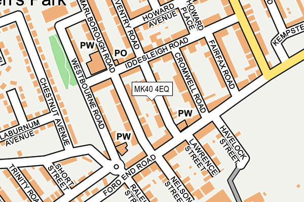 MK40 4EQ map - OS OpenMap – Local (Ordnance Survey)