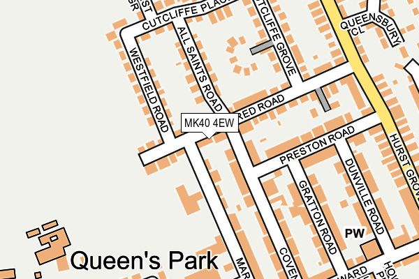 MK40 4EW map - OS OpenMap – Local (Ordnance Survey)