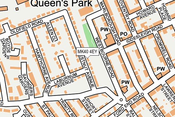 MK40 4EY map - OS OpenMap – Local (Ordnance Survey)