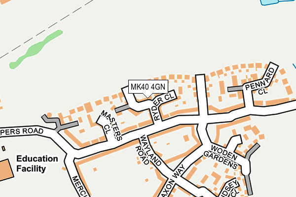 MK40 4GN map - OS OpenMap – Local (Ordnance Survey)