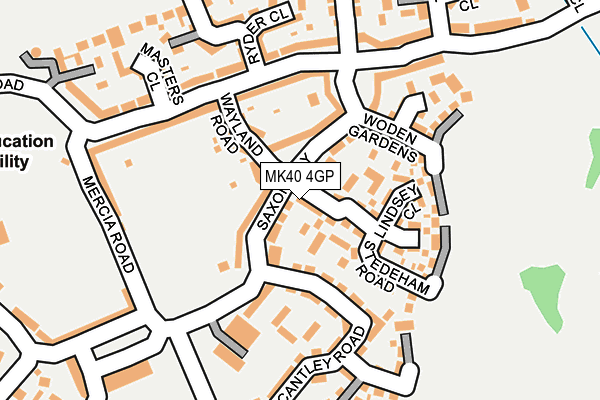 MK40 4GP map - OS OpenMap – Local (Ordnance Survey)