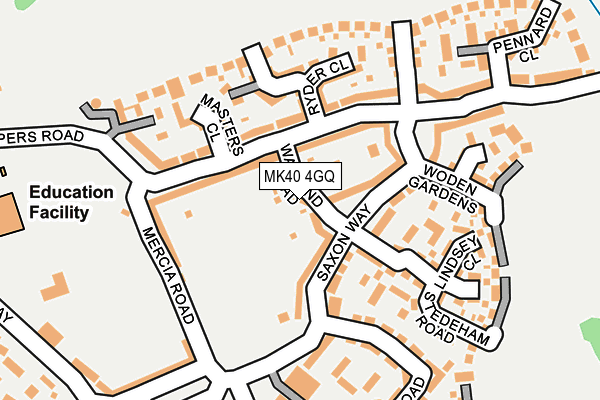 MK40 4GQ map - OS OpenMap – Local (Ordnance Survey)