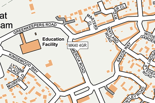 MK40 4GR map - OS OpenMap – Local (Ordnance Survey)