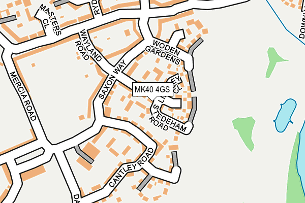 MK40 4GS map - OS OpenMap – Local (Ordnance Survey)