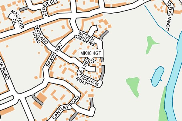MK40 4GT map - OS OpenMap – Local (Ordnance Survey)