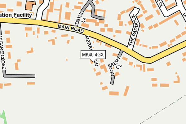 MK40 4GX map - OS OpenMap – Local (Ordnance Survey)