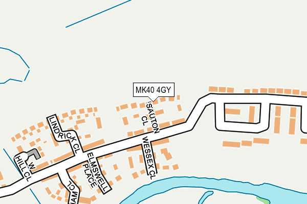 MK40 4GY map - OS OpenMap – Local (Ordnance Survey)
