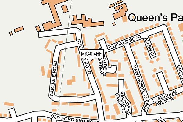 MK40 4HF map - OS OpenMap – Local (Ordnance Survey)