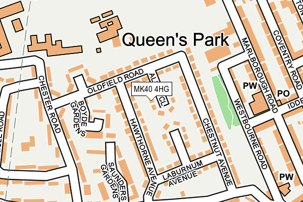 MK40 4HG map - OS OpenMap – Local (Ordnance Survey)
