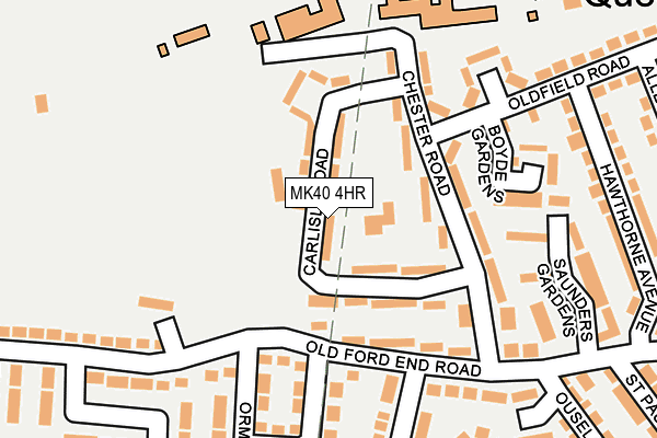 MK40 4HR map - OS OpenMap – Local (Ordnance Survey)