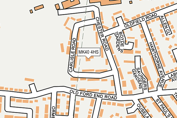 MK40 4HS map - OS OpenMap – Local (Ordnance Survey)
