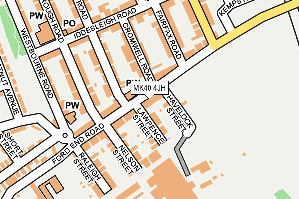 MK40 4JH map - OS OpenMap – Local (Ordnance Survey)