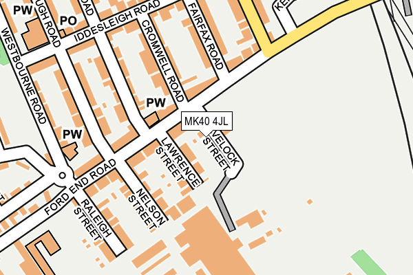 MK40 4JL map - OS OpenMap – Local (Ordnance Survey)