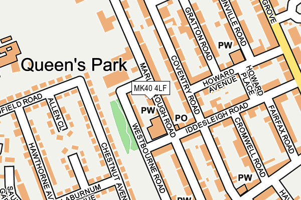 MK40 4LF map - OS OpenMap – Local (Ordnance Survey)