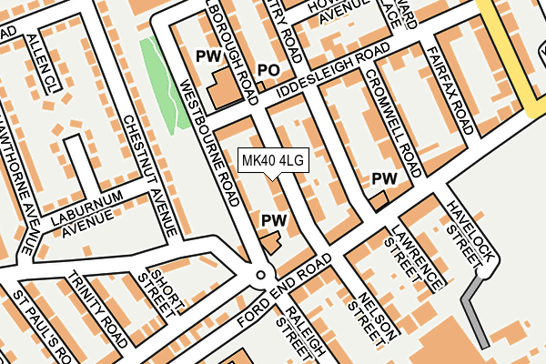 MK40 4LG map - OS OpenMap – Local (Ordnance Survey)