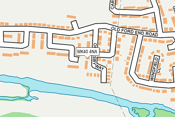 MK40 4NA map - OS OpenMap – Local (Ordnance Survey)