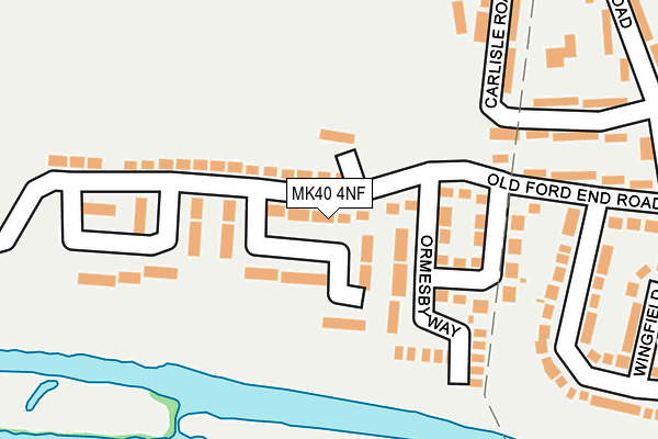 MK40 4NF map - OS OpenMap – Local (Ordnance Survey)