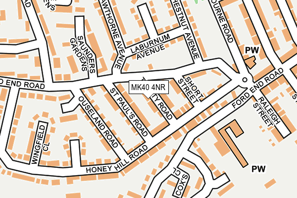 MK40 4NR map - OS OpenMap – Local (Ordnance Survey)