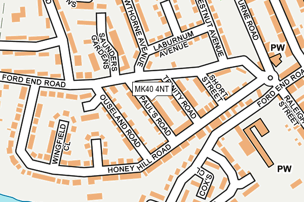 MK40 4NT map - OS OpenMap – Local (Ordnance Survey)