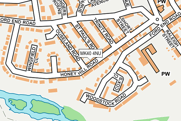 MK40 4NU map - OS OpenMap – Local (Ordnance Survey)