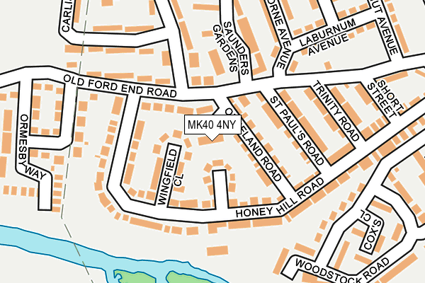 MK40 4NY map - OS OpenMap – Local (Ordnance Survey)