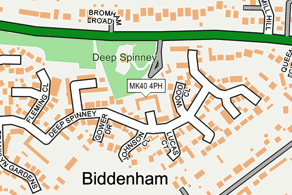 MK40 4PH map - OS OpenMap – Local (Ordnance Survey)