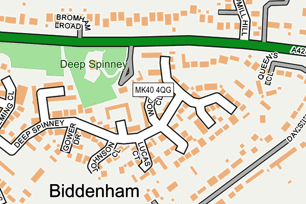 MK40 4QG map - OS OpenMap – Local (Ordnance Survey)