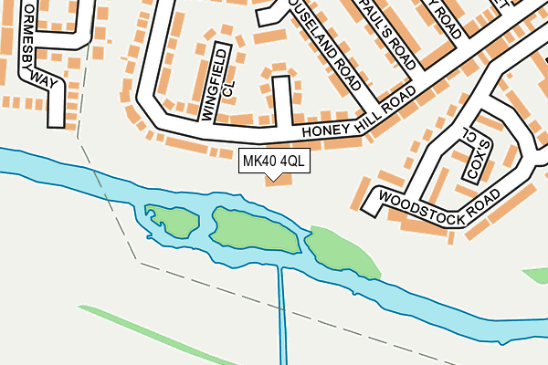 MK40 4QL map - OS OpenMap – Local (Ordnance Survey)