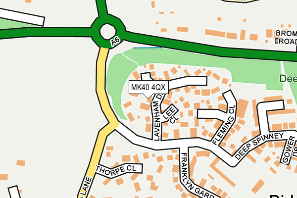 MK40 4QX map - OS OpenMap – Local (Ordnance Survey)