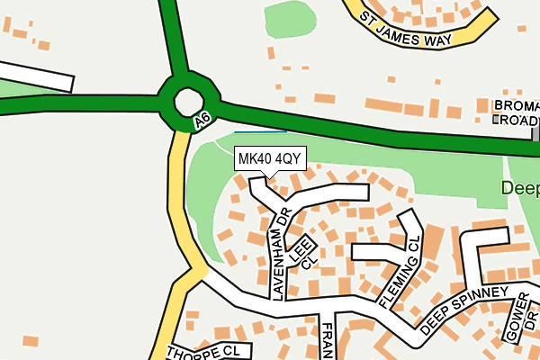 MK40 4QY map - OS OpenMap – Local (Ordnance Survey)