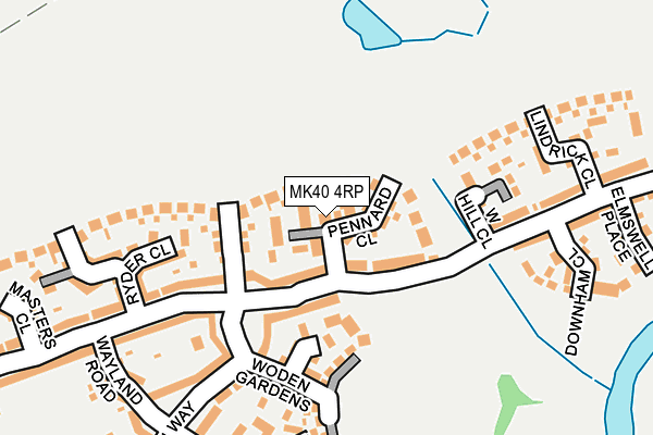 MK40 4RP map - OS OpenMap – Local (Ordnance Survey)