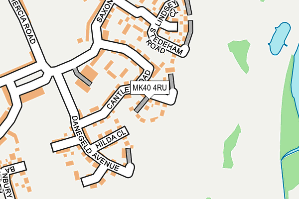 MK40 4RU map - OS OpenMap – Local (Ordnance Survey)