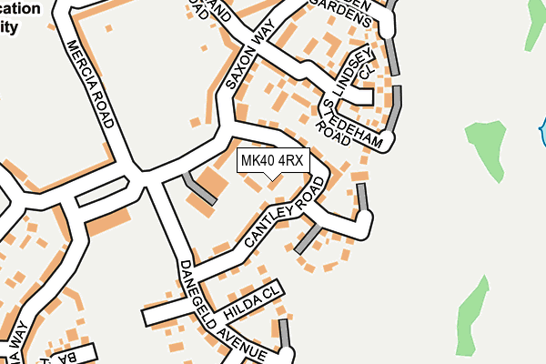 MK40 4RX map - OS OpenMap – Local (Ordnance Survey)