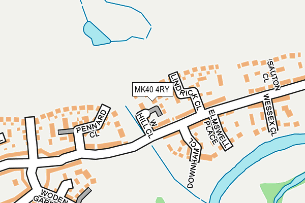 MK40 4RY map - OS OpenMap – Local (Ordnance Survey)