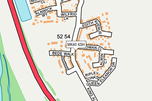 MK40 4SH map - OS OpenMap – Local (Ordnance Survey)