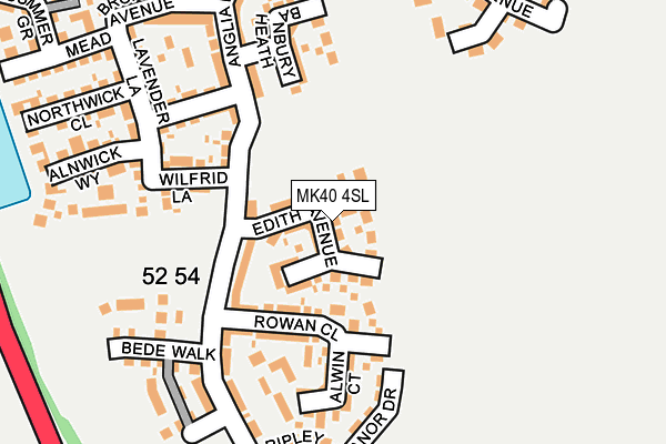 MK40 4SL map - OS OpenMap – Local (Ordnance Survey)