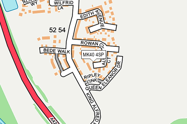 MK40 4SP map - OS OpenMap – Local (Ordnance Survey)