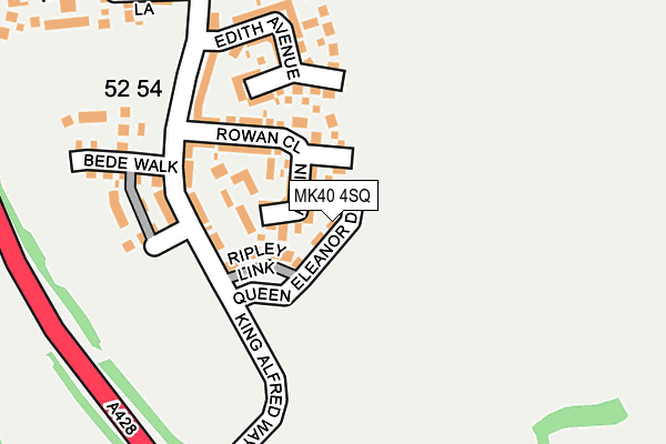 MK40 4SQ map - OS OpenMap – Local (Ordnance Survey)