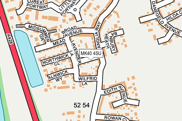MK40 4SU map - OS OpenMap – Local (Ordnance Survey)