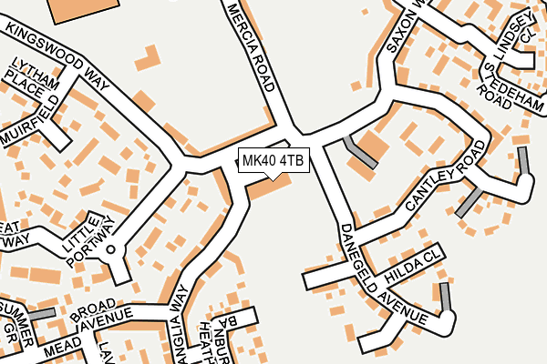 MK40 4TB map - OS OpenMap – Local (Ordnance Survey)