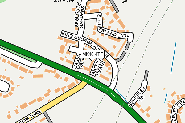 MK40 4TF map - OS OpenMap – Local (Ordnance Survey)