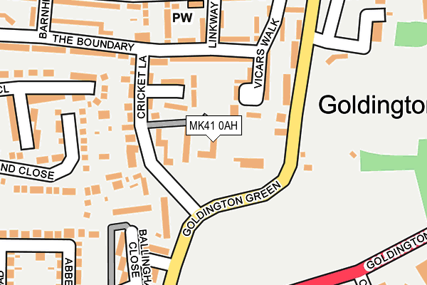 MK41 0AH map - OS OpenMap – Local (Ordnance Survey)