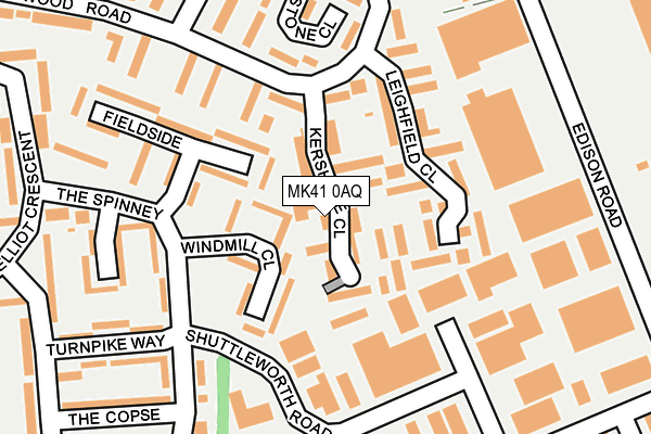 MK41 0AQ map - OS OpenMap – Local (Ordnance Survey)