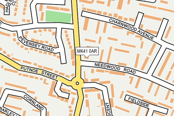 MK41 0AR map - OS OpenMap – Local (Ordnance Survey)