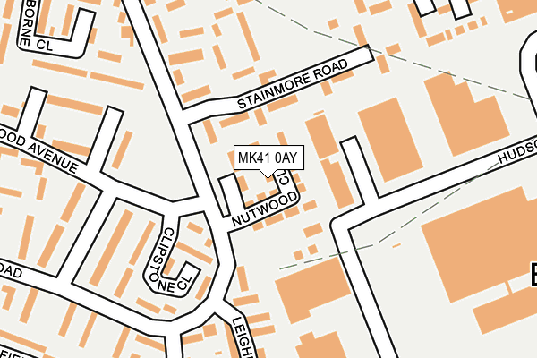 MK41 0AY map - OS OpenMap – Local (Ordnance Survey)