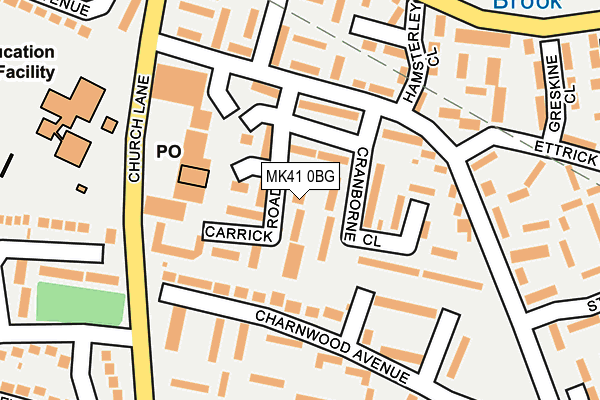 MK41 0BG map - OS OpenMap – Local (Ordnance Survey)