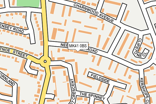 MK41 0BS map - OS OpenMap – Local (Ordnance Survey)